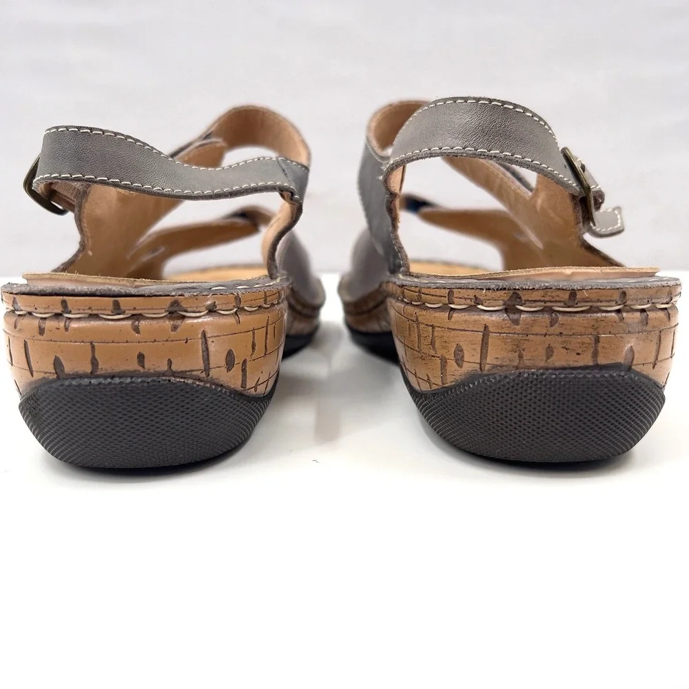 Propet Jocelyn Womens Comfort Sandals Gray Leather Adjustable Propét 9.5 M